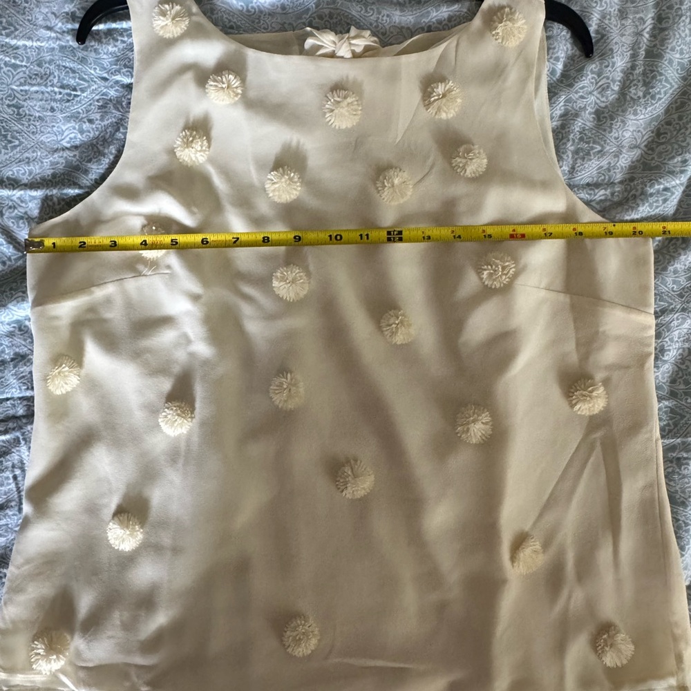 RSVP by TALBOTS Elegant Cream Sleeveless Top size L - Picture 7 of 8